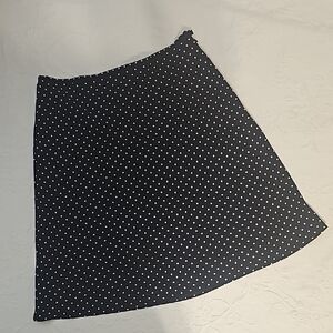 Casual Corner Black and White Polka Dot A-Line Skirt